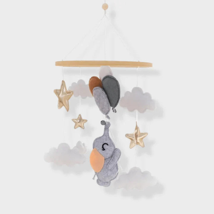 Wooden baby mobile for crib and nursery – Natural design for peaceful sleep