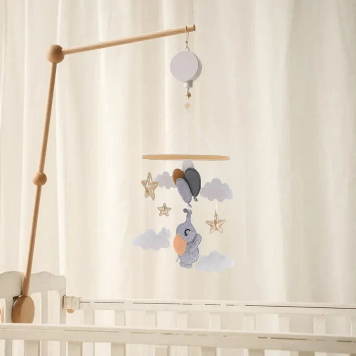 Wooden baby mobile for crib and nursery – Natural design for peaceful sleep