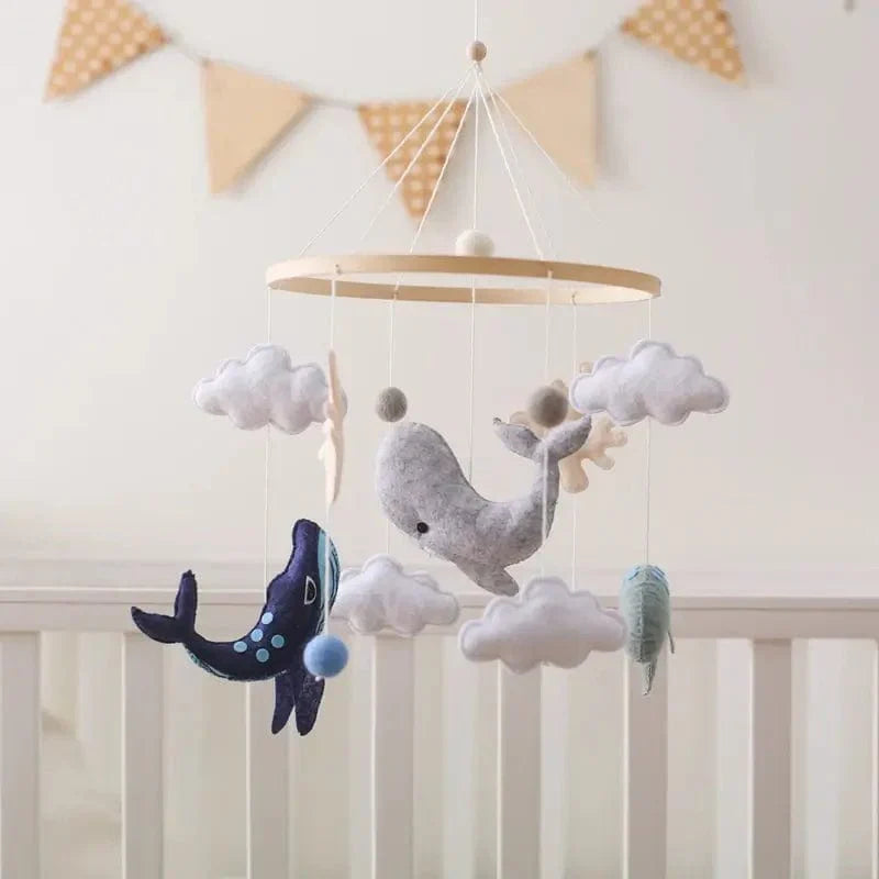 Wooden baby mobile for crib and nursery – Natural design for peaceful sleep