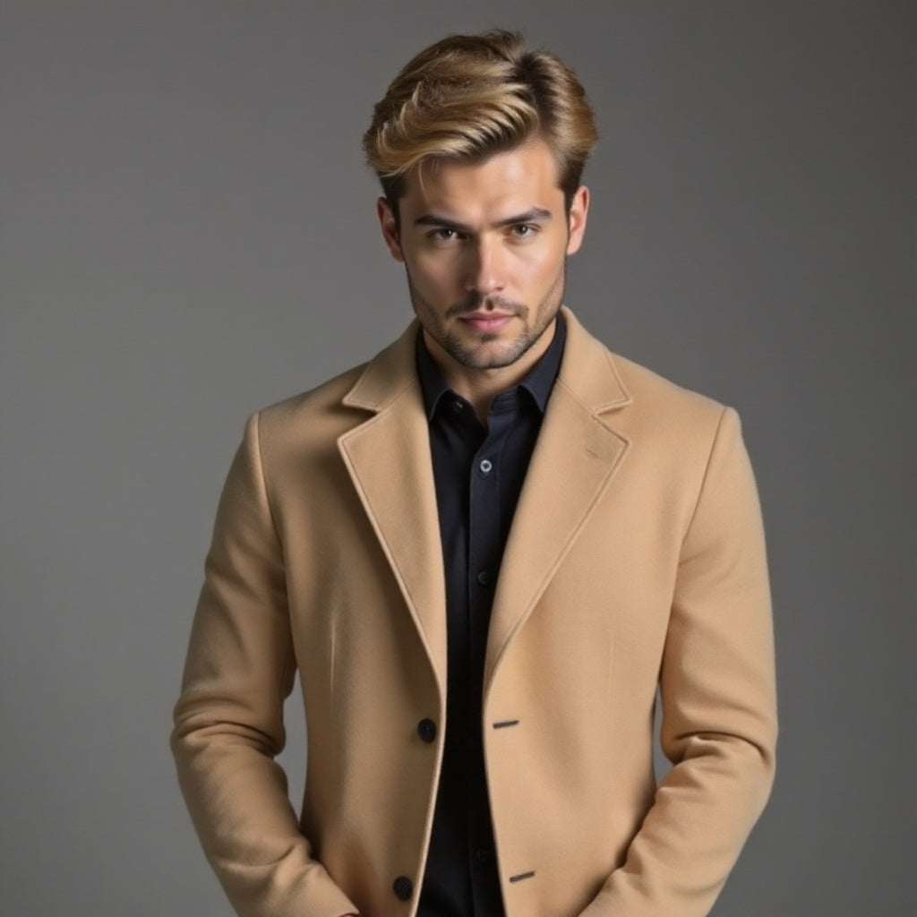 Men's Slim Fit Trench Coat for Winter
