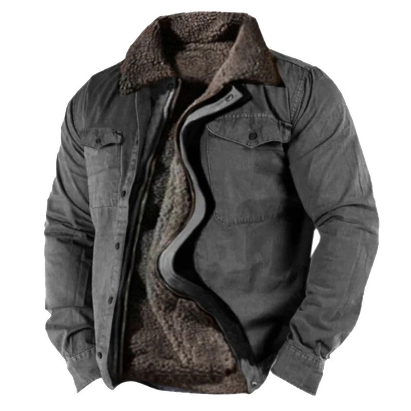 Men's quilted jacket with warm lining 