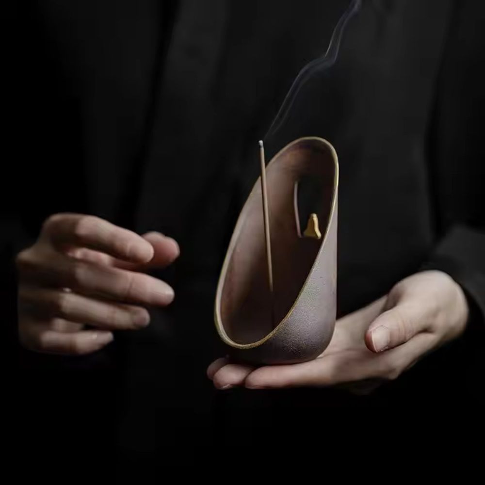 Ceramic incense stick holder – Zen Flow ash catcher