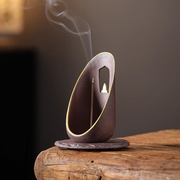 Ceramic incense stick holder – Zen Flow ash catcher
