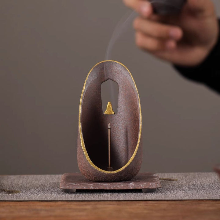 Ceramic incense stick holder – Zen Flow ash catcher