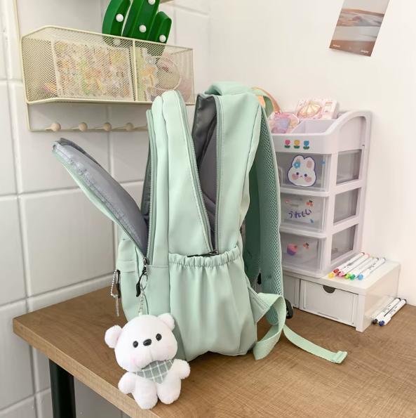 Waterproof school backpack with many compartments