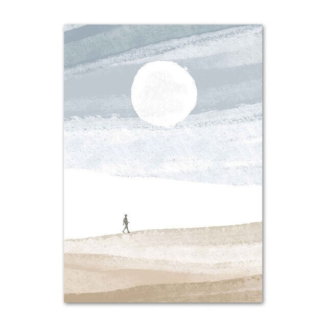 Leinwand-Wandkunst Boho Aquarelldruck-Set
