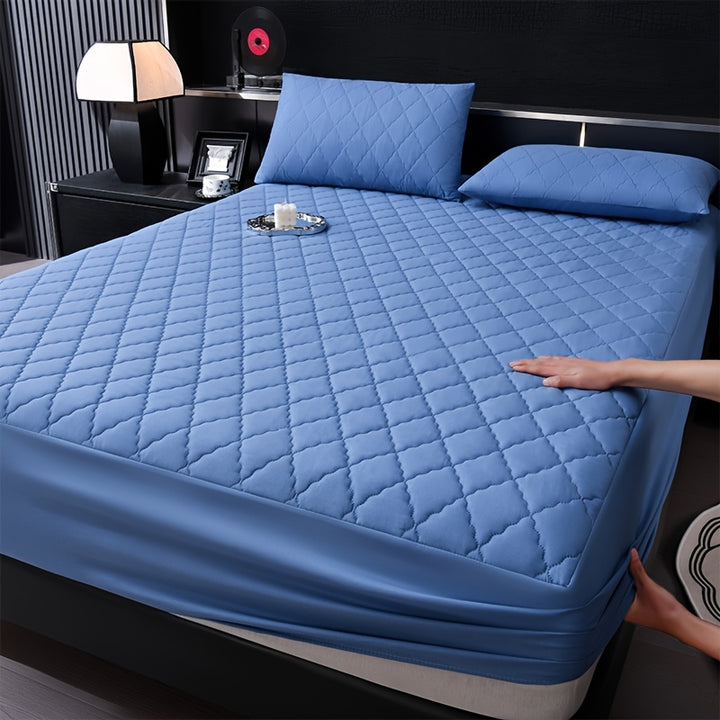 Fitted sheet with geometric pattern