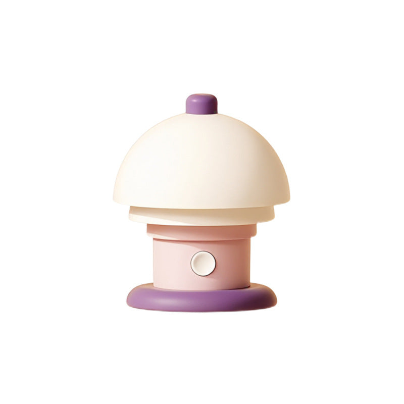 Bedside Table Lamp Cream Geometric Design