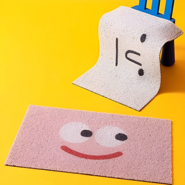 PVC-Rutschfester Fußmatte mit Smiley-Gesicht Bedruckter Eingangsbereich-Teppich