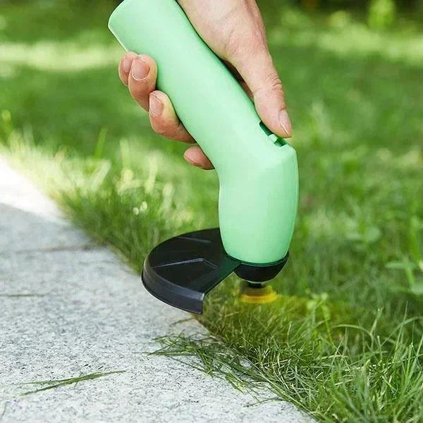Compact cordless lawn trimmer for precise garden care
