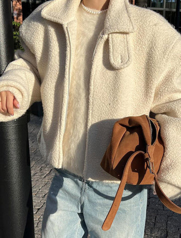 Women's Fleece Jacket with Minimalist Design