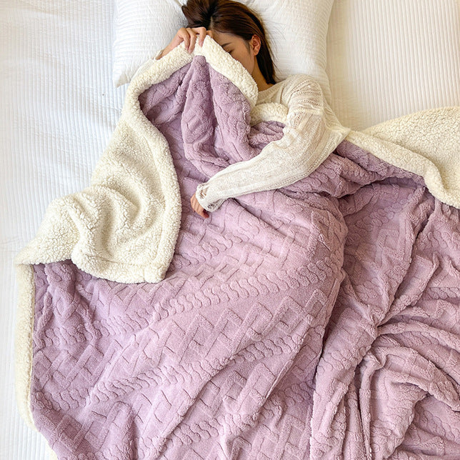 Soft, cuddly blanket with a double-sided design