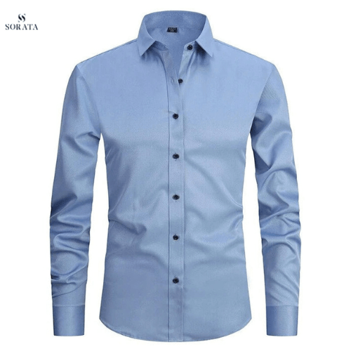 Men's stretch shirt with wrinkle-free structure