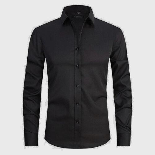 Men's stretch shirt with wrinkle-free structure