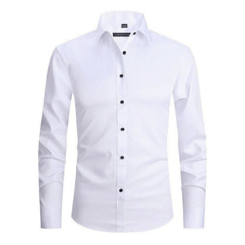 Men's stretch shirt with wrinkle-free structure