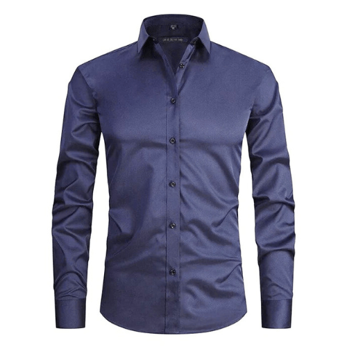 Men's stretch shirt with wrinkle-free structure