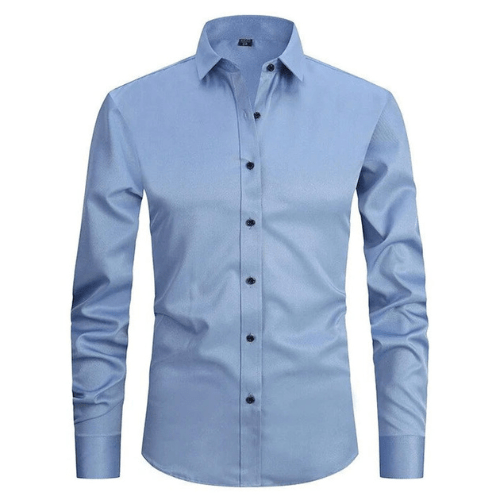 Men's stretch shirt with wrinkle-free structure