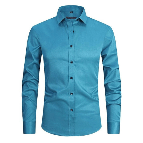 Men's stretch shirt with wrinkle-free structure