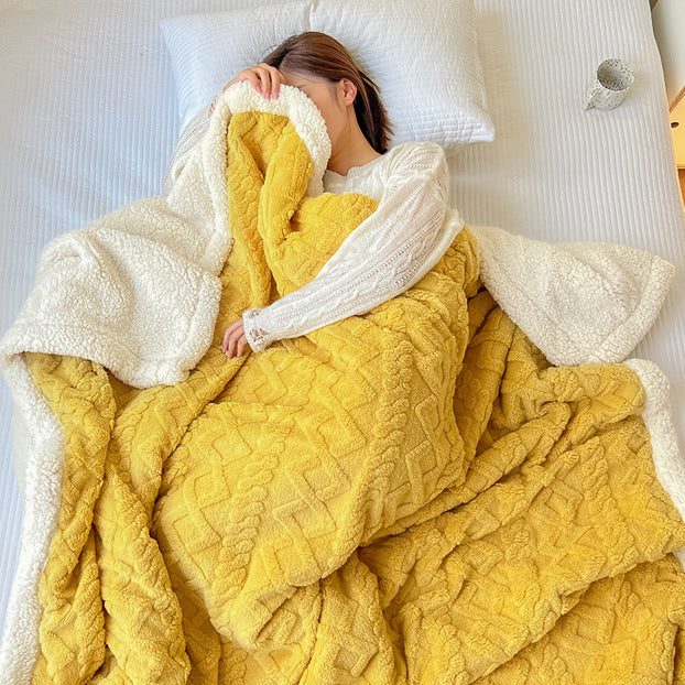 Soft, cuddly blanket with a double-sided design