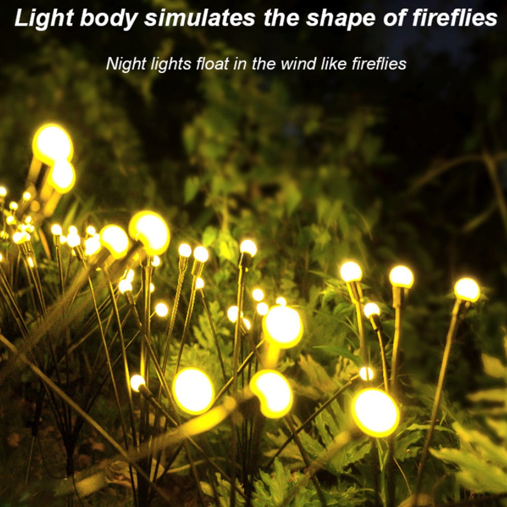 Solar-Gartenstecklichter 2er-Pack 70 cm 6 LED