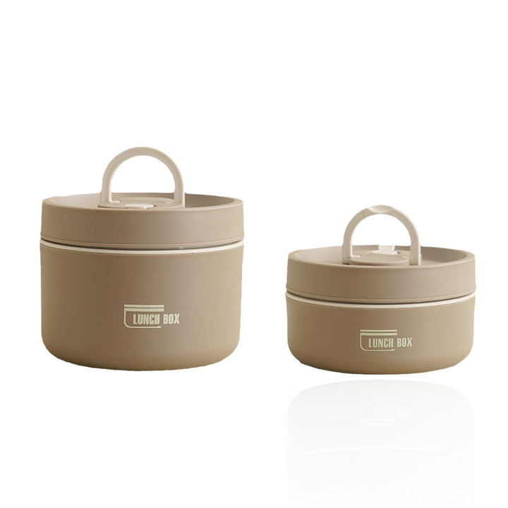 Insulated stainless steel lunchbox with carrying case
