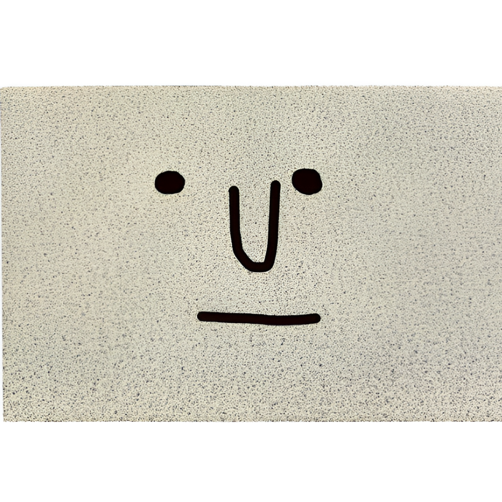 PVC-Rutschfester Fußmatte mit Smiley-Gesicht Bedruckter Eingangsbereich-Teppich