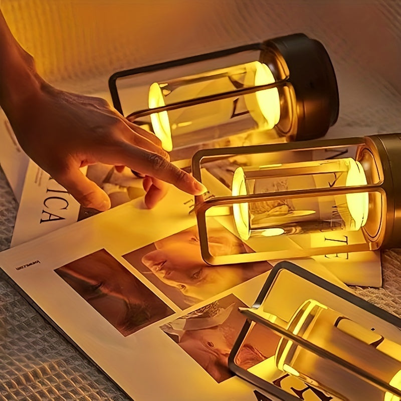 Rechargeable crystal table lamp – touch-controlled &amp; USB powered