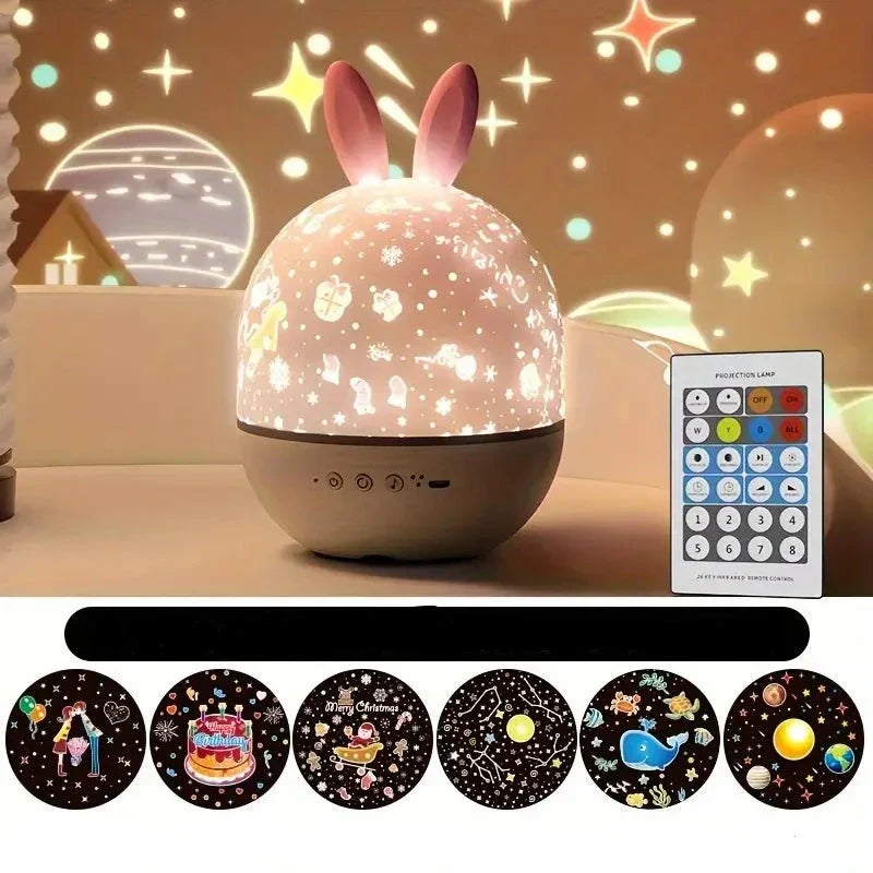 Star projector night light for children – dimmable &amp; safe with music function