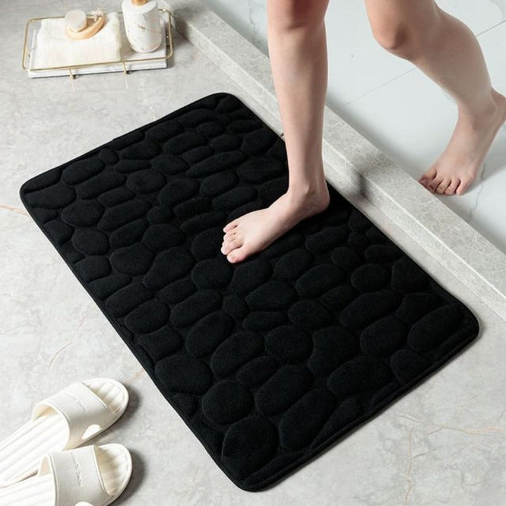 Detailansicht der Memory-Foam-Badematte mit strukturierter Oberfläche