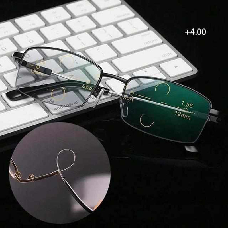 Unisex glasses with blue light filter and smart zoom