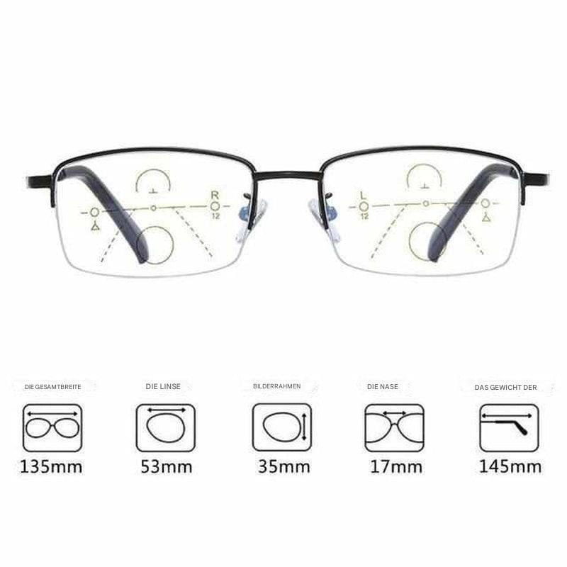 Unisex glasses with blue light filter and smart zoom