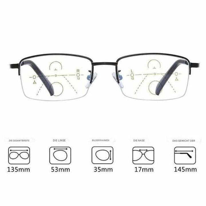 Unisex glasses with blue light filter and smart zoom