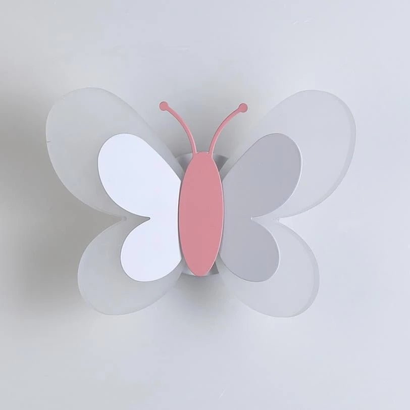 Playful, child-friendly LED wall light with butterfly motif