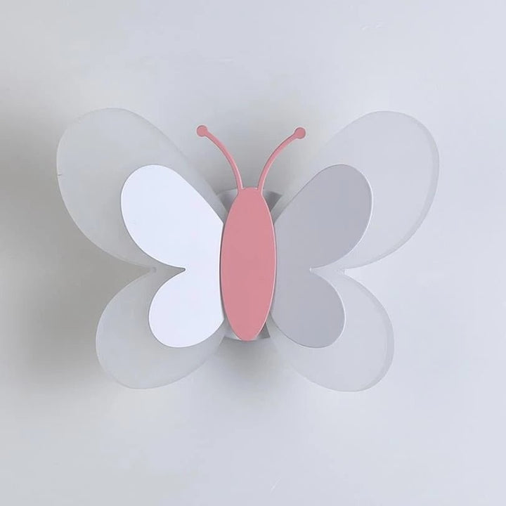 Playful, child-friendly LED wall light with butterfly motif