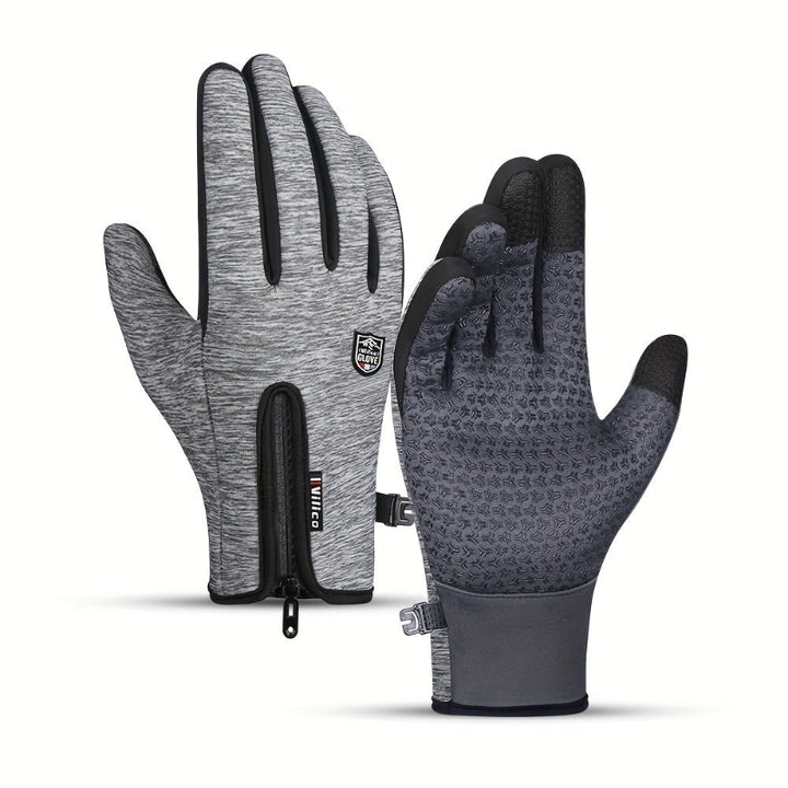 Warm windproof touchscreen gloves for men