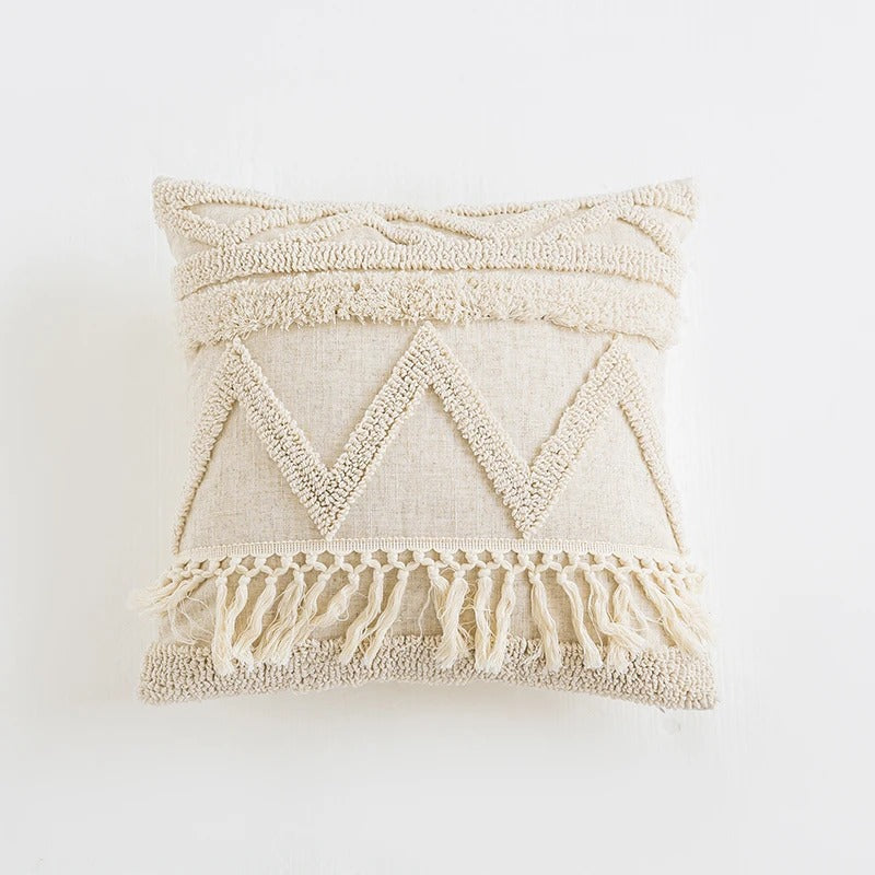 Bügelfreier Kissenbezug Beige Boho Design