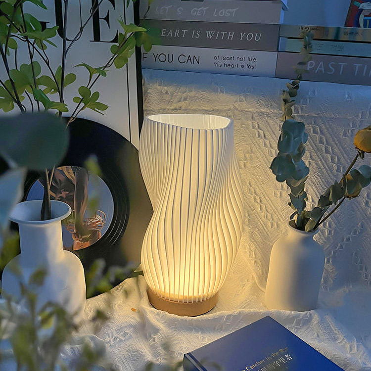 3D Wood Night Light Decorative Atmosphere Lamp