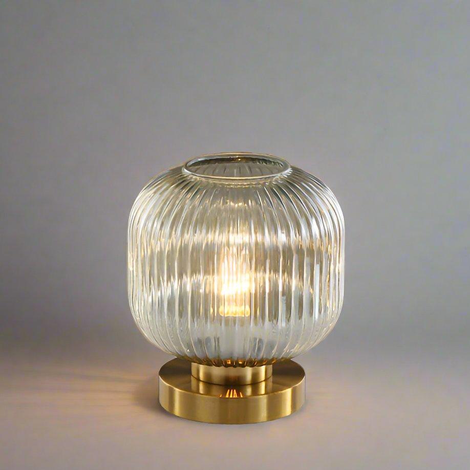 Amber Glass Table Lamp Scandinavian Design