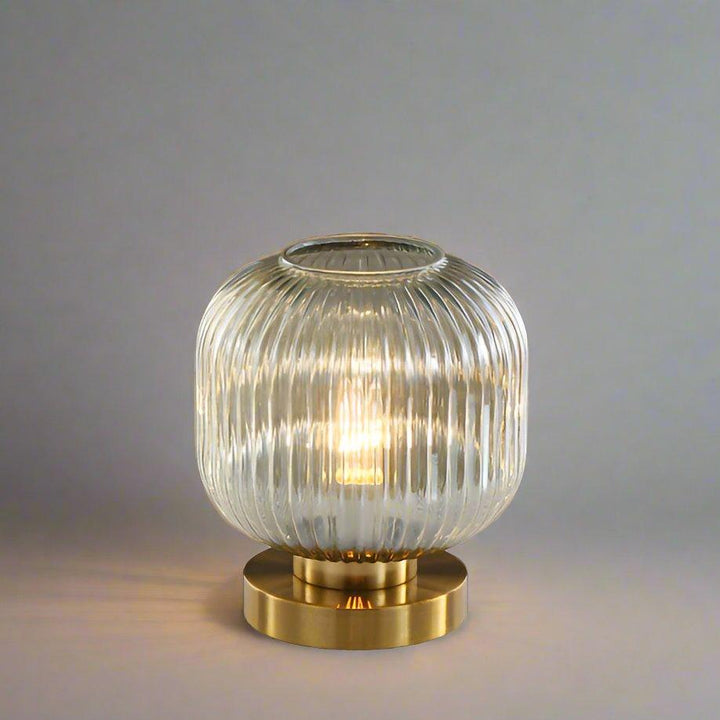 Amber Glass Table Lamp Scandinavian Design