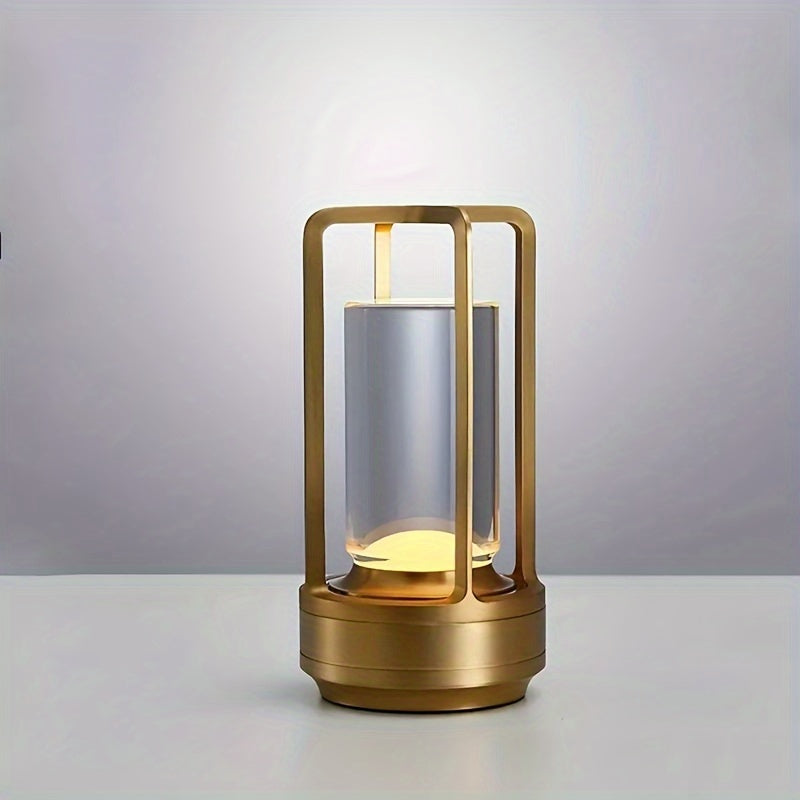 Rechargeable crystal table lamp – touch-controlled &amp; USB powered