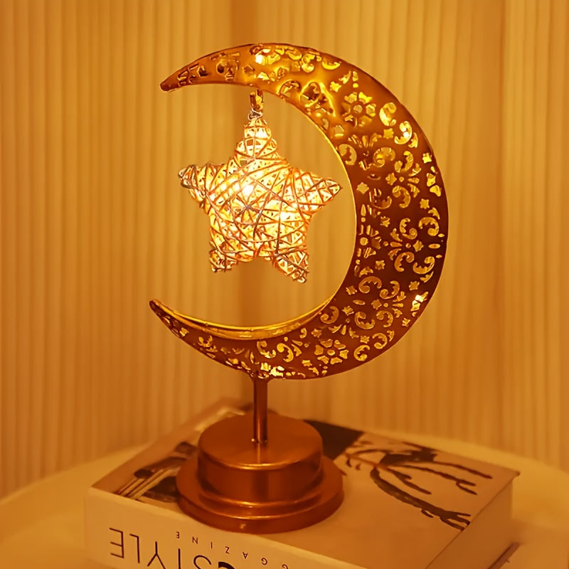 Decorative moon lamp with star for home