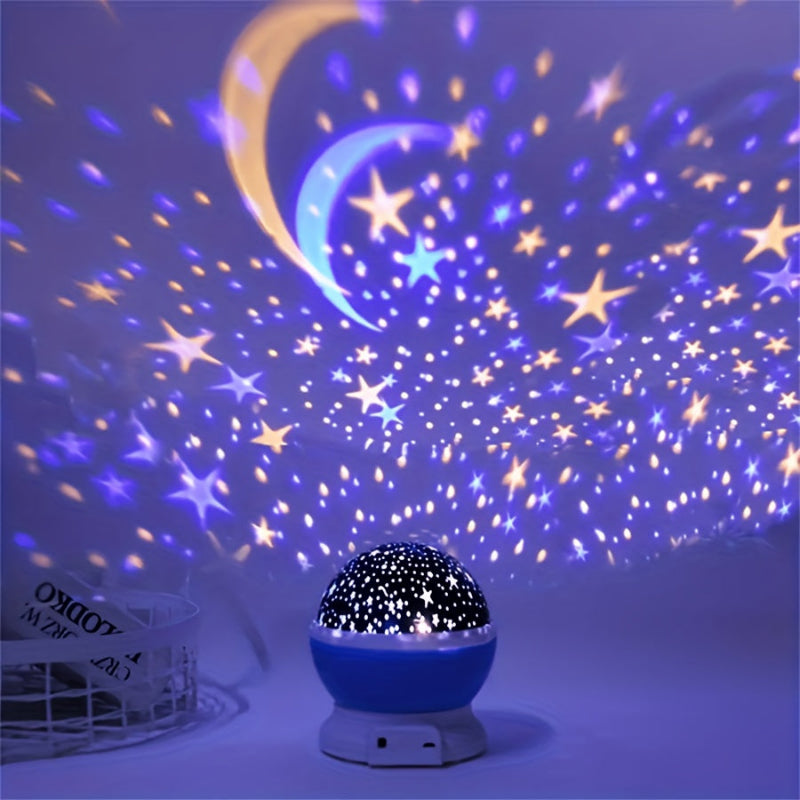 360° Starry Sky Projector with 12 Color Modes – LED Galaxy Night Light