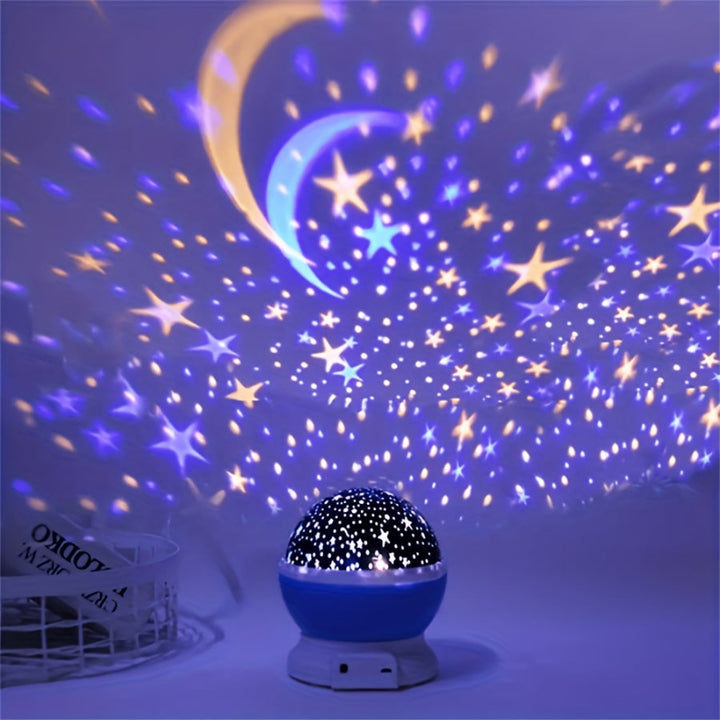 360° Starry Sky Projector with 12 Color Modes – LED Galaxy Night Light
