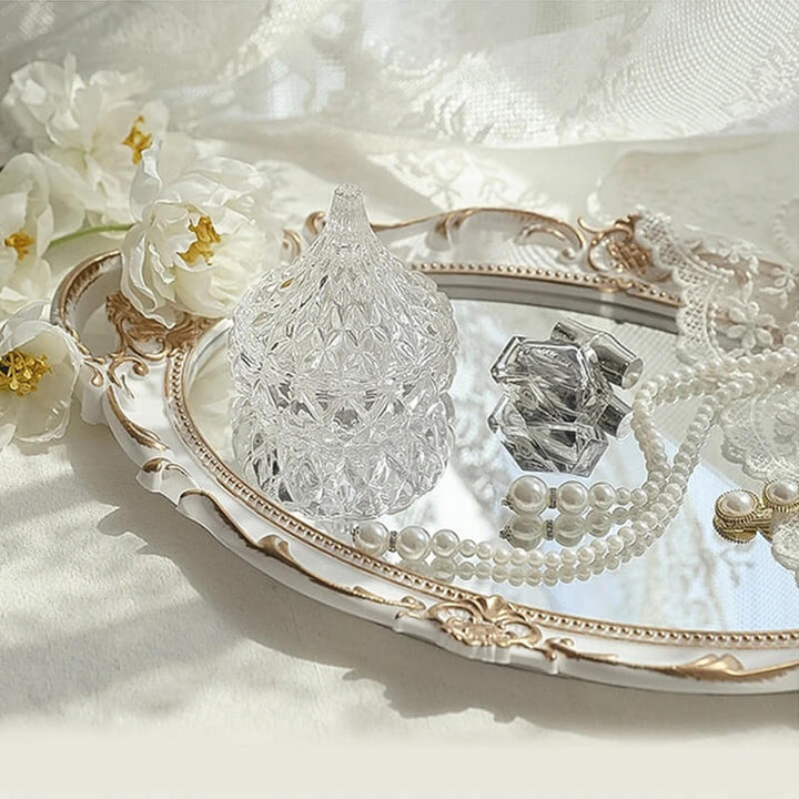 Spiegel Tablett Oval Vintage Design