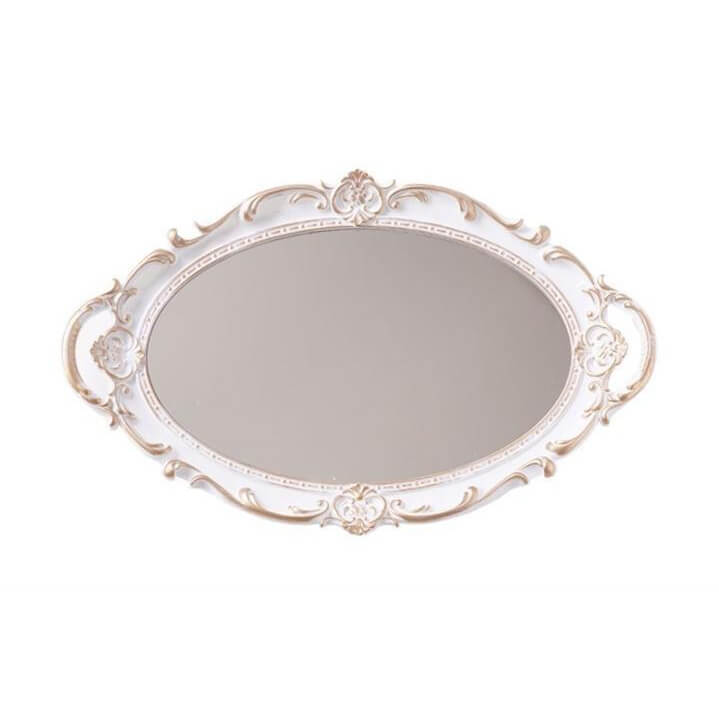 Spiegel Tablett Oval Vintage Design