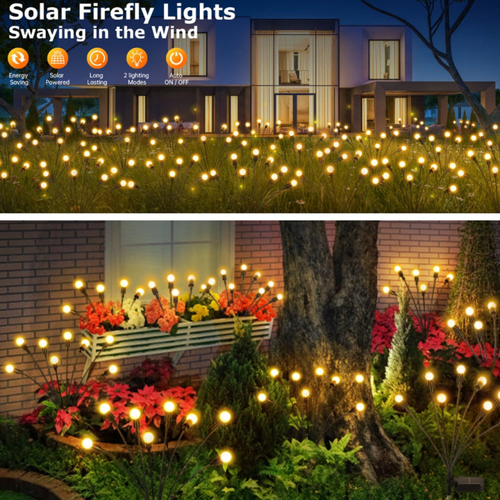 Solar-Gartenstecklichter 2er-Pack 70 cm 6 LED