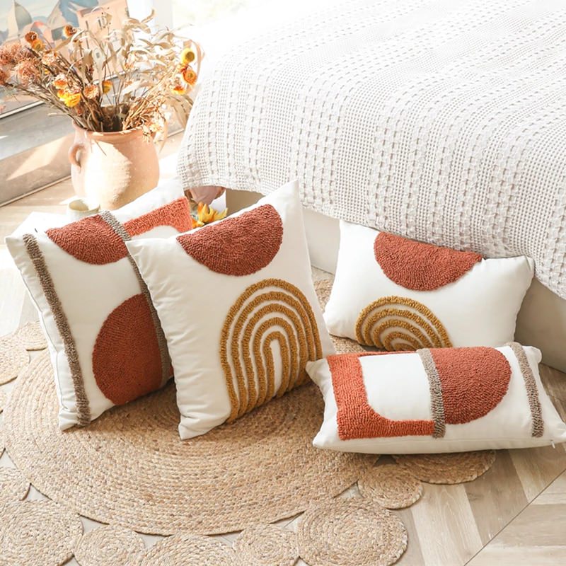 Kissenbezug Boho Feder Design