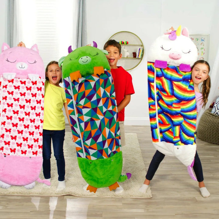 Cozy plush sleeping bag for children