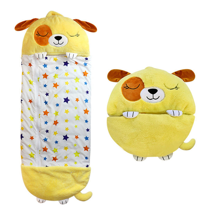 Cozy plush sleeping bag for children