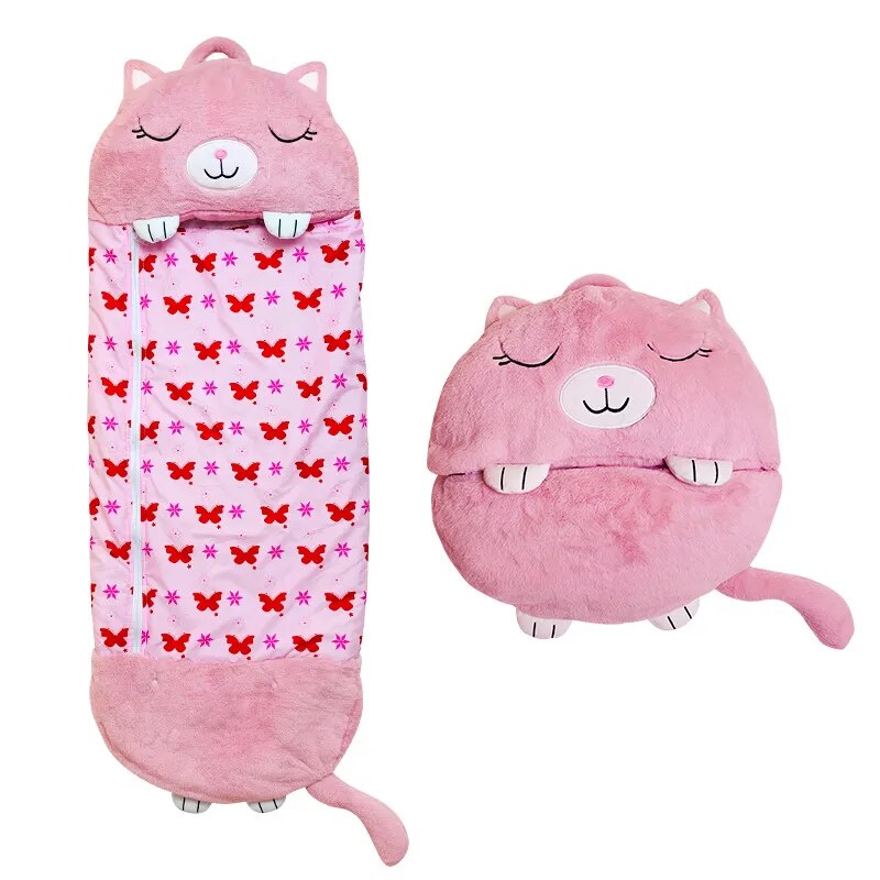 Cozy plush sleeping bag for children
